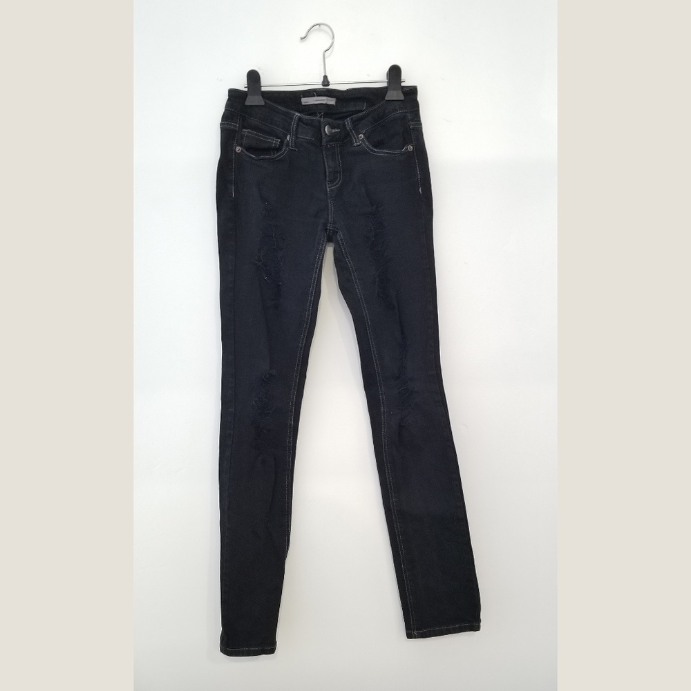 Black Distressed Skinny Jeans